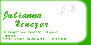 julianna menczer business card